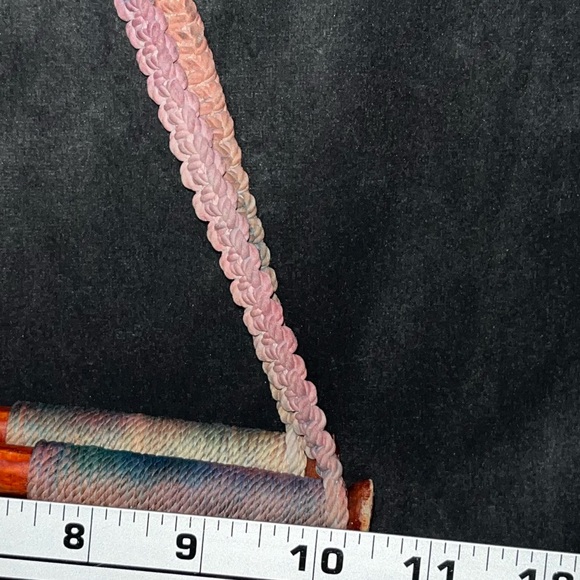 Vintage Custom Tie Dye Macrame Purse - Picture 7 of 11